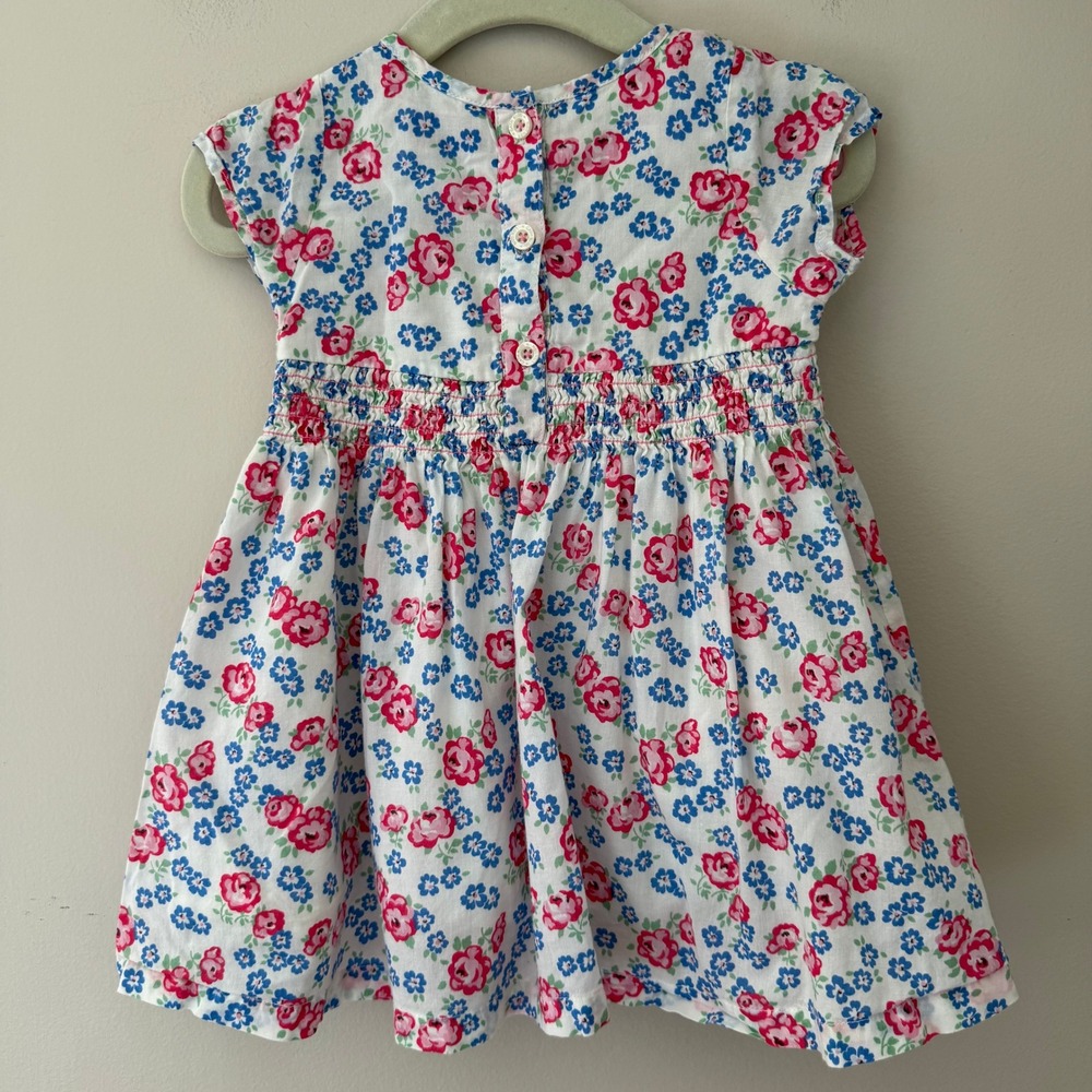 Cath Kids London Floral Smocked Baby Dress and Diaper Cover Set 3-6 Months - Picture 2 of 5